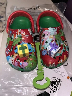 Disney Navidad Crocs Dtp Clásico Navidad Niños Talla c8 Nuevo Con Etiquetas Foto 1 de 4