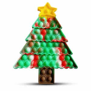 Christmas Tree Pop Fidget popper It Toy Stocking stuffers for Kids Bubble Multi - Picture 1 of 3