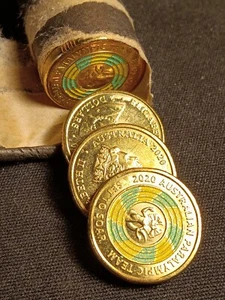 2020 Australian $2 Paralympic Coin From Royal Australian Mint Roll BU UNC - Picture 1 of 6