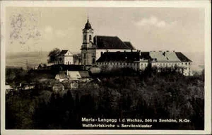 Maria Langegg Bassa Austria cartolina 1938 Wachau chiesa di pellegrinaggio monastero dei servi - Foto 1 di 1