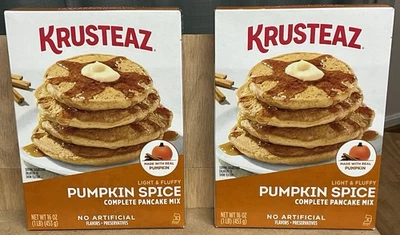 (2) Mezcla de panqueques de calabaza Krusteaz 16 onzas Foto 1 de 4