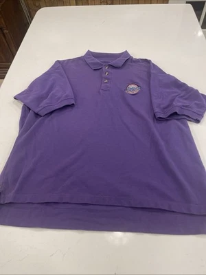 Utah Jazz NBA Basketball Vintage Embroidered Logo Purple Polo Shirt Men’s 2XL - Image 1 of 4