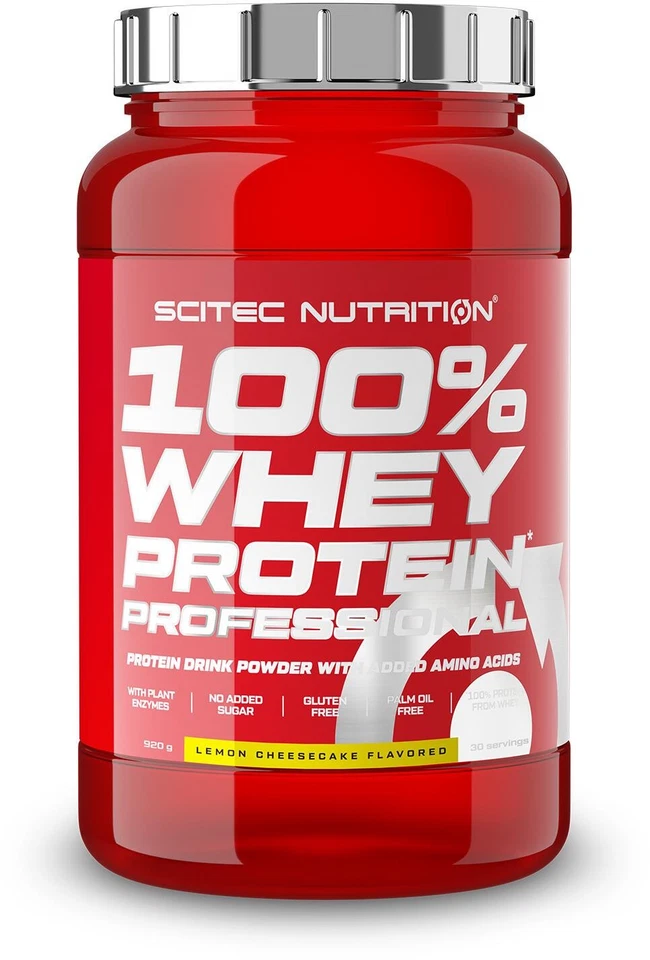 Scitec Nutrition 100% Whey Protein Professional Pulver, Zitronen Käsekuchen - 920g