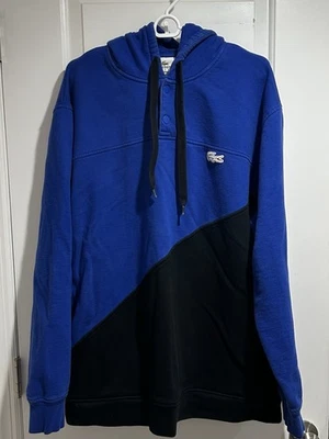 Lacoste Sport Hoodie Big & Tall Men’s Size 9L (4XL) Color Block Blue Black - Image 1 of 4