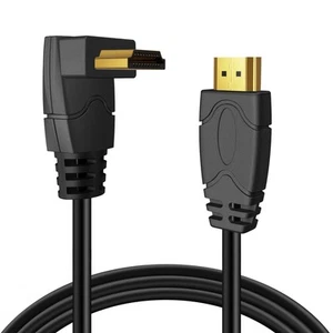 Cavo HDMI Angolo Retto 270 Gradi (6FT) Supporto 18GBP 4K 60Hz HDR 2K (Nero) - Foto 1 di 8
