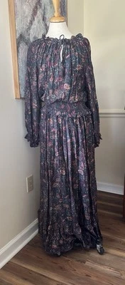 Fox & русалка Венеция макси пейсли богемное платье размер L/XL - Изображение 1 из 4