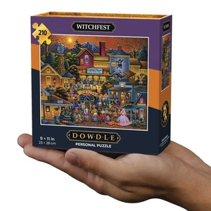 Witchfest 90249 Halloween 210 Piece Personal Mini Jigsaw Puzzle 9 x 11" Dowdle - Picture 1 of 3