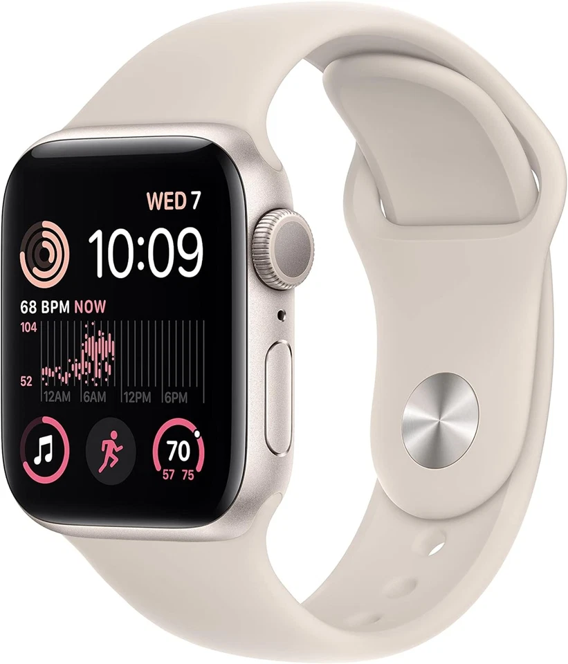 Apple Watch Series SE 2ª Generación (GPS) 40mm Estuche de Aluminio Starlight y Correa Deportiva Foto 1 de 1
