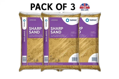 Sharp Sand 75kg (3x25kg Bags) | Building, Patio, Paving, Landscaping, Garden - Image 1 of 4