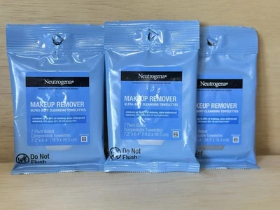 Lots 5 Neutrogena Makeup Remover Cleansing 7 Pre-Moist Towelettes ea= 35 - Image 1 of 2