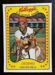 1981 Kellogg's 3D Super Stars Cesar Cedeno Houston Astros Free Shipping - Picture 1 of 1