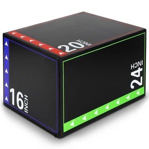 3-in-1 Plyo Box Set - High-Density EPE & Compressed Foam Jump Box for Home Gym - Picture 1 of 6