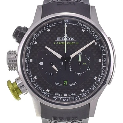 с бумагой EDOX Extreme Pilot III 10303-TIN-NIN «плохой мальчик» кварц мужчин G #142286 - Изображение 1 из 4