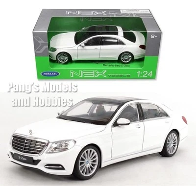 Mercedes-Benz Clase S W222 2014 modelo diecast escala 1/24 de Welly - blanco con caja Foto 1 de 4