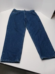 Vintage Carhartt Flannel Lined Jeans Men’s Size  40x30 Blue B21DST - Picture 1 of 12
