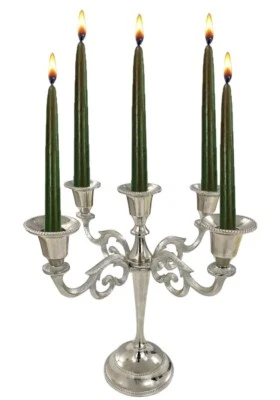 Candelabro de 10" Soporte de candelabro de metal de 5 brazos para velas cónicas  Foto 1 de 4