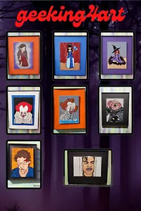 Makabre Hommagen Horror Figur Kunst Gemälde - Bild 1 von 35