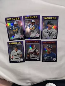 6- Topps Heritage Purple Lot Alcuna, Vople,Rodriguez,Cowser,Dominguez. - Picture 1 of 1