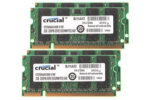 Crucial 8GB 4X 2GB 2RX8 PC2-6400 DDR2 800Mhz 200pin Memory Laptop DIMM RAM CL6 - Picture 1 of 11