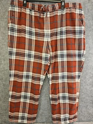 LL Bean Men's 2XL Flannel Lounge Pants Fleece Lined Multi Plaid 28 Inch Inseam - Image 1 of 4