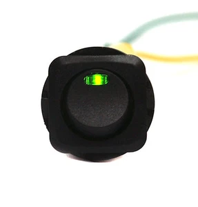 2pc On-Off Rocker Switch 2P R13-135L LED Green Lamp 16/10A 125/250VAC UL VDE SCI - Picture 1 of 8