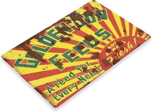 GOLDEN SUN FEEDS TIN SIGN A FEED FOR EVERY NEED ALWAYS FRESH ESTHERVILLE 12x18 - Picture 1 of 1