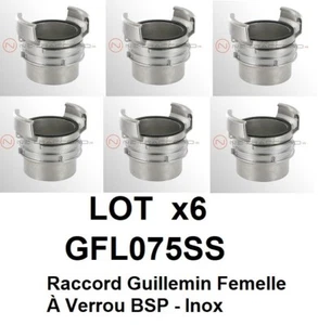 PL108140 Raccord Guillemin femelle à verrou BSP - Inox GFL075SS - Imagen 1 de 2