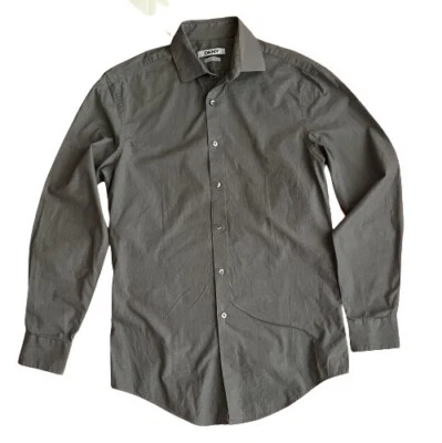 DKNY Slim Fit Men's Size 14.5 32/33 Charcoal Dress Shirt (Everything Must Go!) - Image 1 of 4