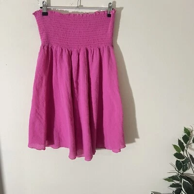 De colección Victoria's Secret Playa Cubierta Rosa Tubo Gasa Talla L Playa Piscina Foto 1 de 4