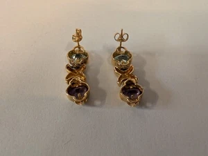 14K Gold Hanging Earrings - Picture 1 of 4