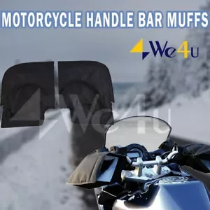 THERMAL MOTORCYCLE HANDLE BAR MUFFS MOTOR BIKE CYCLE HAND PROTECTOR MITTS/GLOVE. - Picture 1 of 9