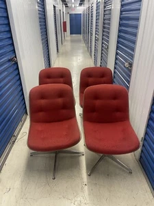 4 Vintage Steelcase Swivel Chair Pollack Style Circa 1970’s - Picture 1 of 7