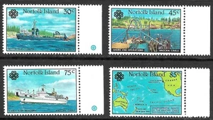 Norfolkinsel Scott 319-322 Sehr guter Erhaltungszustand postfrisch Rand Kopien Kabelverlegung Kommunikation - Bild 1 von 5
