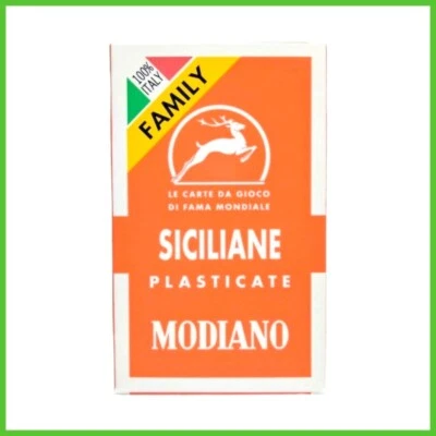 Mazzo di CARTE SICILIANE Regionali MODIANO da Gioco Family per Scopa Briscola 40