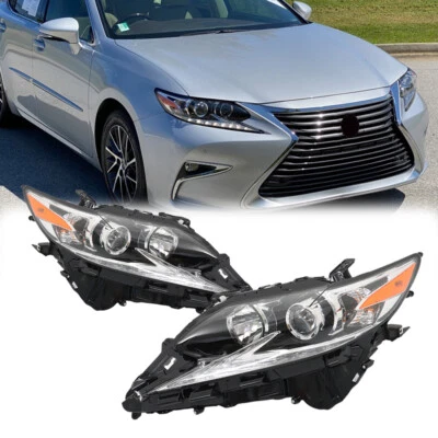 Faro izquierdo+derecho para 2016 2017 2018 Lexus ES350 ES300H halógeno LED DRL negro Foto 1 de 4