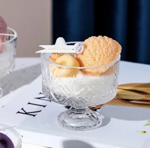 Orange Cream Coffee Ice Cream Scoops Glass Scented Candle Paraffin Wax Gift Cute - Picture 1 of 3