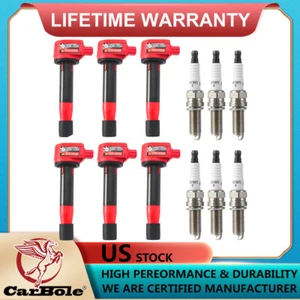 6Pcs Ignition Coil UF603 & Spark Plug for 2008-2014 Honda Accord Acura TL TSX V6 - Picture 1 of 12