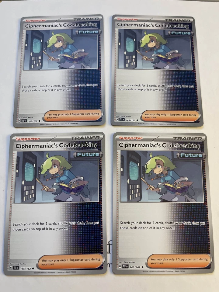Ciphermaniac's Codebreaking 145/162 Sv05: Temporal Forces Regular (SET OF 4) - Image 1 of 1