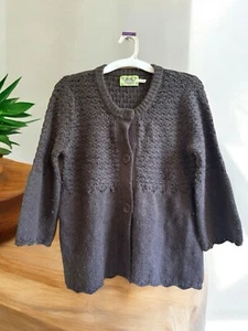 Juicy Couture Brown Button Down Wool Blend Thick Cardigan Women’s Size L Large - Picture 1 of 9