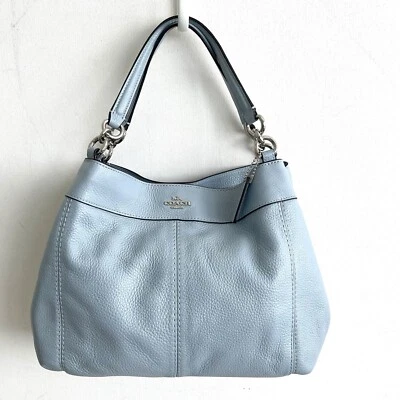 NWT Coach Small Lexy Shoulder Bag Pebble Leather 28992 Powder Blue Silver HWARE - Image 1 of 4