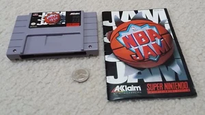 SNES Super Nintendo, NBA Jam cartridge with manual, release 2 no Charles Barkley - Picture 1 of 7