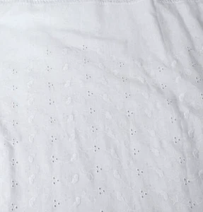 Tela de algodón sin marca 2 yardas 44" corazón blanco ojales 2 piezas lavado nuevo de stock - Imagen 1 de 6