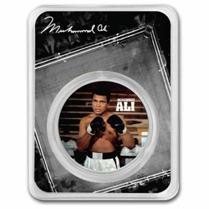 Colorized Muhammad Ali 1 oz .999 Silver Coin Boxing Greatest Hits Ring King Bee - Picture 1 of 8