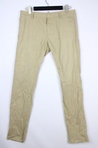 DSQUARED2 Beige Cropped Hem Slim Fit Chino Pants Trousers IT 50 / W34 Button Fly