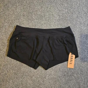 No Bull Shorts Womens XL Black 2 In 1 Short Stretch Lightweight Lifting Workout - Picture 1 of 10