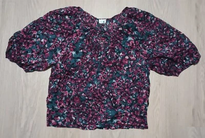 EDME & ESYLLTE Anthropologie Прозрачный Хлопок Марля Свобода Цветочный Галстук Топ Бохо 6 - Изображение 1 из 4