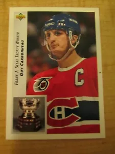 1992-93 Upper Deck Hockey Trophy Winner Guy Carbonneau #439 Montreal Canadiens - Picture 1 of 2