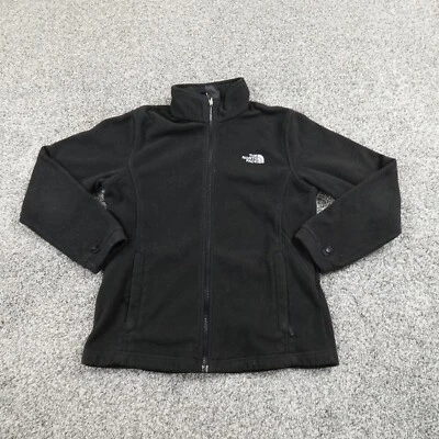 Suéter North Face Niñas Grande Negro Polar Exterior Cremallera Sudadera Informal Preppy Foto 1 de 4