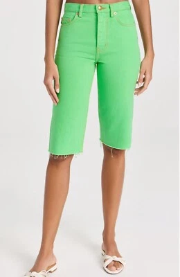 NWT Tory Burch  Womens Cropped Jean Bermuda Size 24 Teal Green Preppy Summer - Image 1 of 4