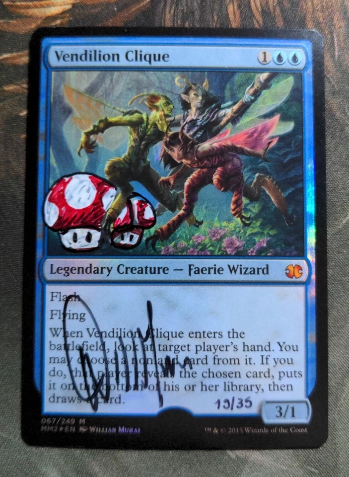 Vendilion Clique ARTIST PROOF FOIL Signed & ALTERED Modern Masters 2015 MTG  - Image 1 of 2